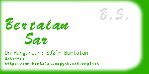 bertalan sar business card